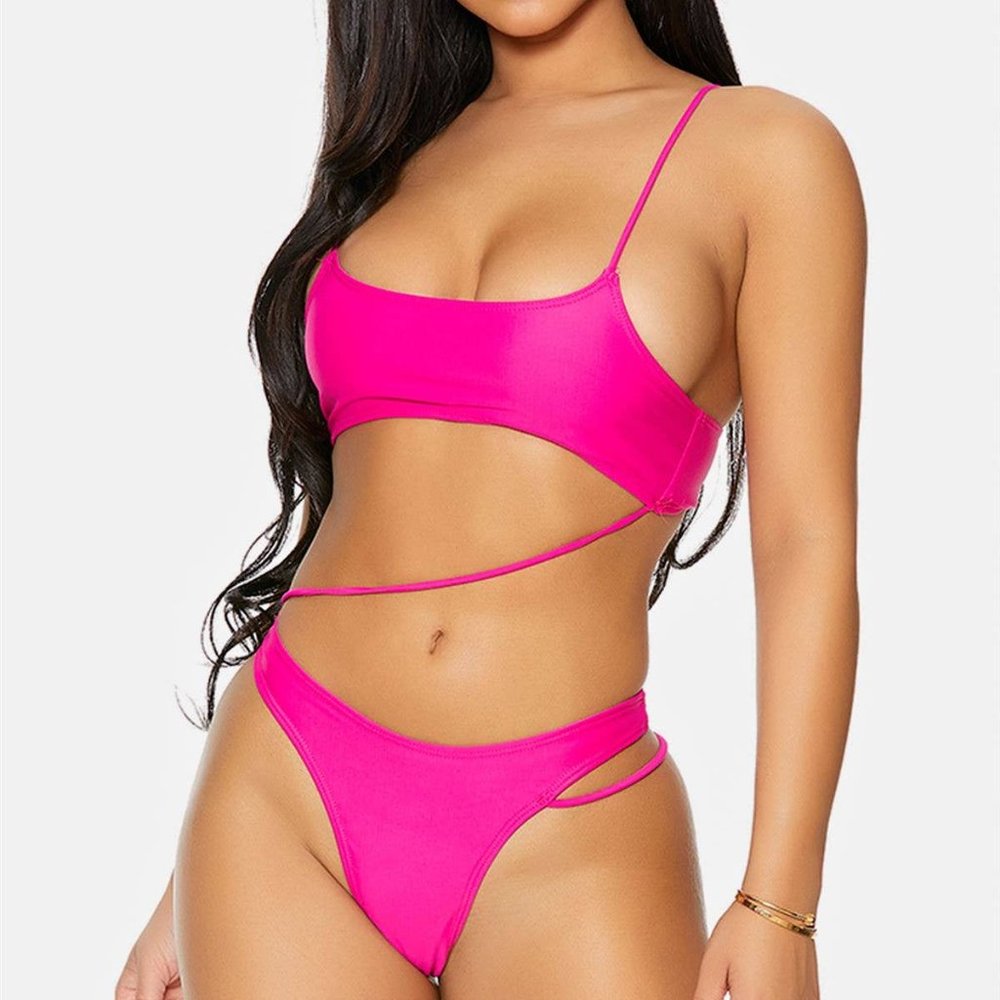 Bonaire Diagonal Strappy Hip One Piece Swimsuit